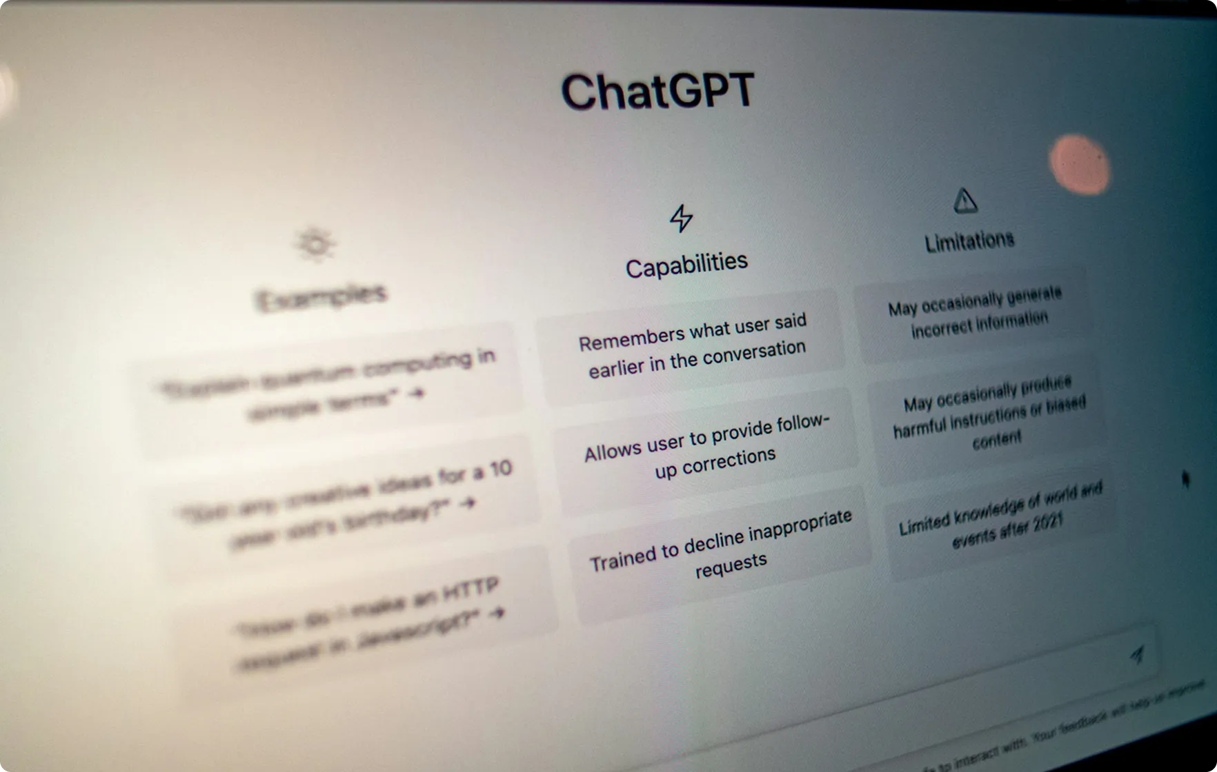 Chat GPT Home Page, Shown on Space Inventive Blog
