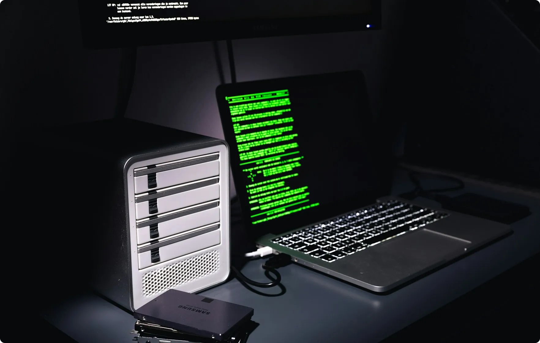 Development team's Laptop with Codes from a blog from Space Inventive